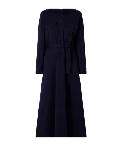 Giuliva Heritage Collection Dora Wool-jersey Midi Dress In Black
