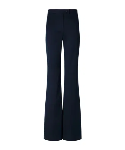 Giuliva Heritage Collection Laura Cotton-blend Straight-leg Pants In Black