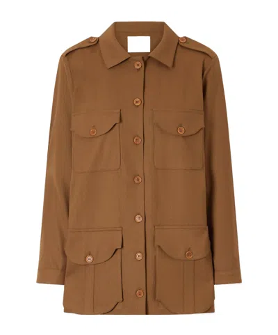 Giuliva Heritage Collection Minimal Casual Jacket In Brown