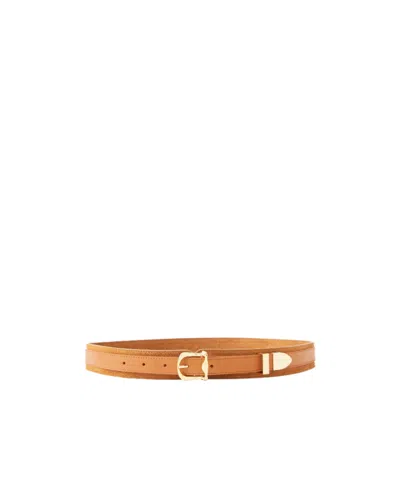 Giuliva Heritage Collection Suede And Leather Waist Belt In Brown