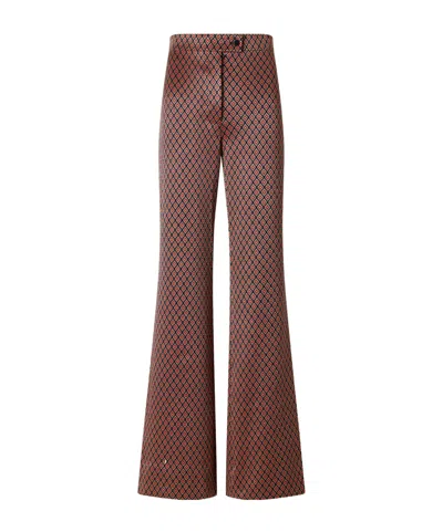 Giuliva Heritage Collection Tretch-jersey Flared Pants In Burgundy