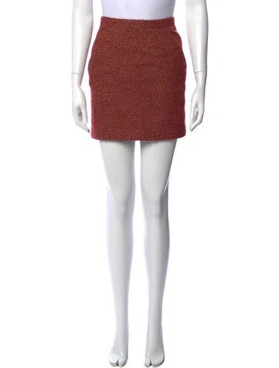 Pre-owned Giuliva Heritage Collection Wool Mini Skirt In Red