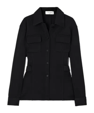 Giuliva Heritage Collection Wool Solid-color Shirt In Black