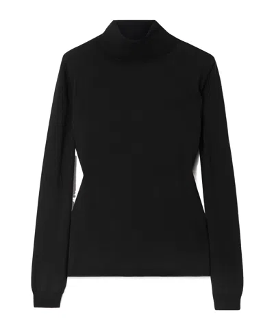 Giuliva Heritage Collection Wool Turtleneck Sweater In Black