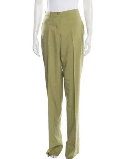 Pre-owned Giuliva Heritage Collection Wool Wide Leg Pants In Green