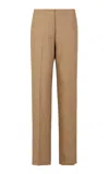 Giuliva Heritage Janice Handmade Linen Straight-leg Pants In Taupe