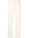 Giuliva Heritage Straight Leg Trousers With Five Pockets In Beige