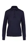 Giuliva Heritage Rebecca Cashmere Polo Sweater In Navy