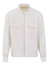 Giuliva Heritage The Diego Zip-front Pocket Shirt In White