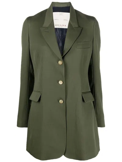GIULIVA HERITAGE GIULIVA HERITAGE SINGLE BREASTED HUNTING BLAZER WITH LEATHER BELT