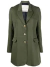 Giuliva Heritage Single Breasted Hunting Blazer With Leather Belt In Green