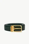 Giuliva Heritage Slim Leather Belt Accessories In Green