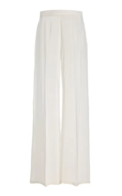 Giuliva Heritage The Amanda Silk Trousers In White
