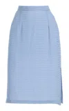 Giuliva Heritage The Carolina Silk Skirt In Blue