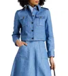 Giuliva Heritage The Dianora Jacket In Blue Denim In Blue