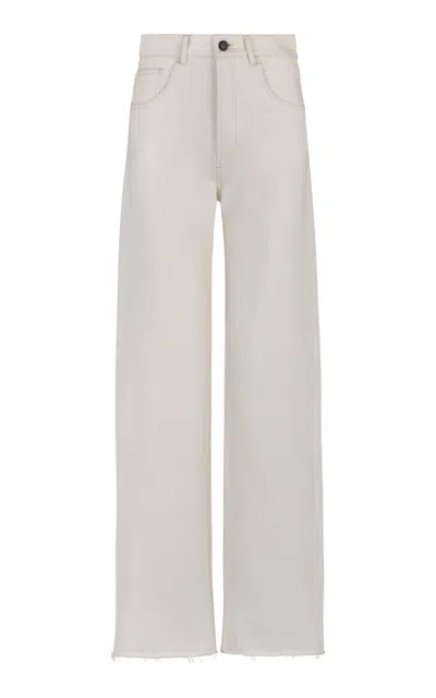 Giuliva Heritage The Dylan High-rise Rigid Wide-leg Jeans In Ivory