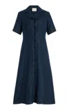 Giuliva Heritage The Giulia Linen Dress In Navy