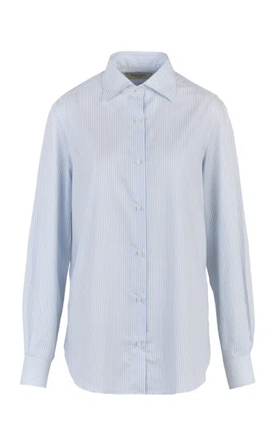 Giuliva Heritage The Husband Striped Cotton Shirt In White