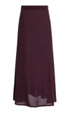 Giuliva Heritage The Lena Wool Skirt In Burgundy