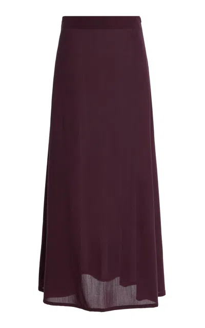 Giuliva Heritage The Lena Wool Skirt In Burgundy