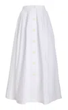 Giuliva Heritage The Lilium Checked-cotton Skirt In White