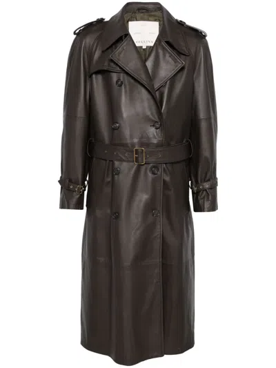 Giuliva Heritage The Oscar Trench Coat In Dark Chocolate Brown