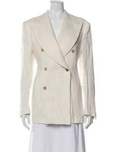 Pre-owned Giuliva Heritage Wool Blazer In Neutral