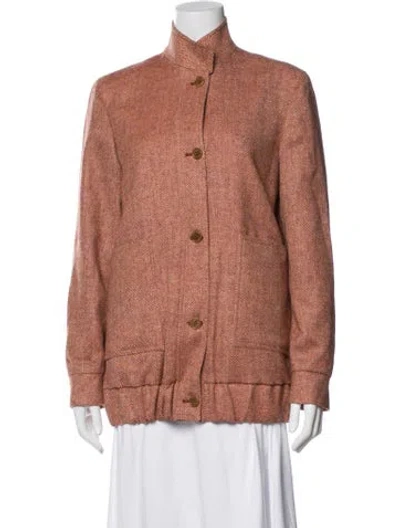 Pre-owned Giuliva Heritage Wool Tweed Pattern Jacket In Multicolor