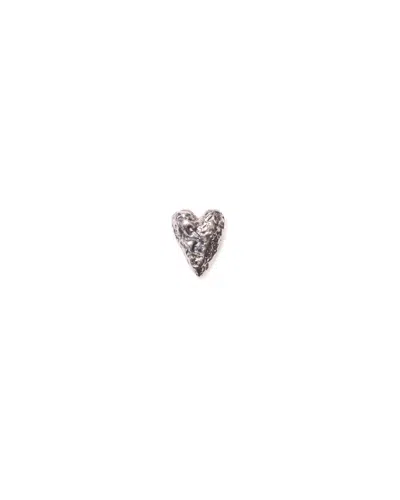 Giunia Women's Silver Cuore Single Stud In Gray