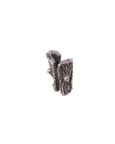 Giunia Women's Silver Fungo Single Ear Cuff In Gray