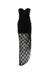 Giuseppe Di Morabito Embellished Embroidered Mesh Midi Dress