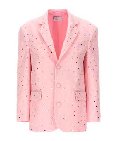 Giuseppe Di Morabito All-crystal Diamond Suit Jacket In Pink