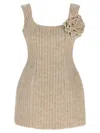 Giuseppe Di Morabito Alpaca Blend Mini Dress With Hourglass Silhouette In Brown