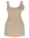 Giuseppe Di Morabito Alpaca Blend Mini Dress With Hourglass Silhouette In Brown