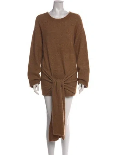 Pre-owned Giuseppe Di Morabito Alpaca Crew Neck Sweater In Brown