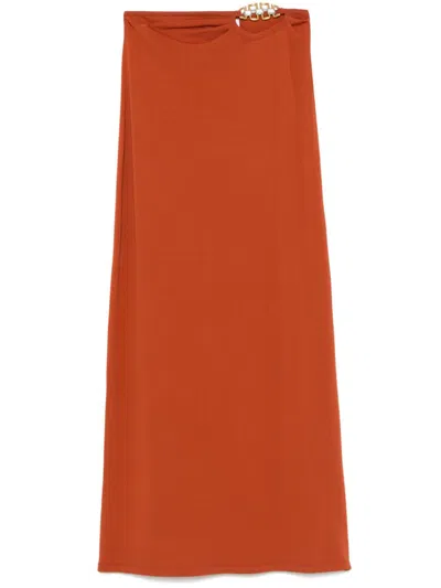 Giuseppe Di Morabito Appliqué-detailed Maxi Skirt In 橘色