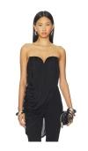 Giuseppe Di Morabito Draped Strapless Top In Black