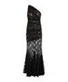 Giuseppe Di Morabito Asymmetric Lace Dress In Black