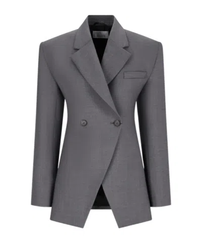 Giuseppe Di Morabito Asymmetrical Double-breasted Jacket In Gray