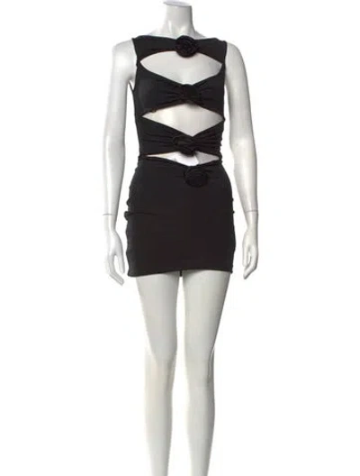 Pre-owned Giuseppe Di Morabito Asymmetrical Mini Dress In Black