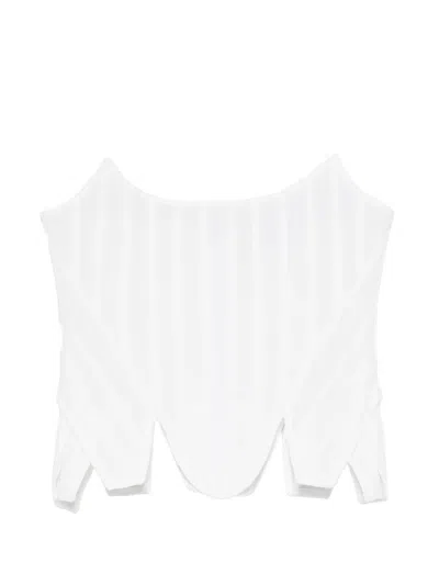 Giuseppe Di Morabito Asymmetric-hem Corset Top In White