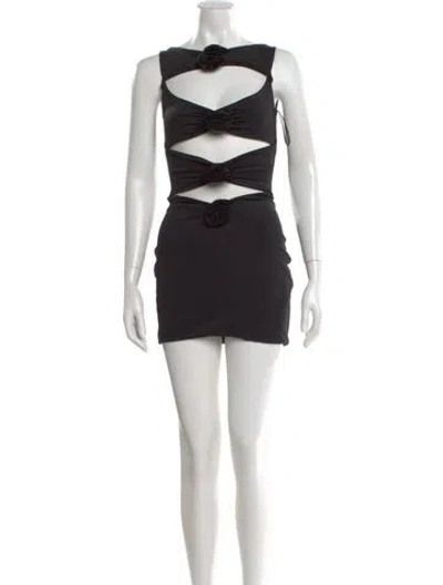 Pre-owned Giuseppe Di Morabito Bateau Neckline Mini Dress In Black