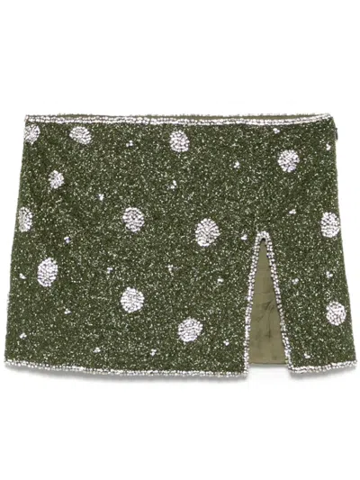 Giuseppe Di Morabito Embellished Mini Skirt In Green