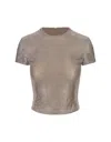 Giuseppe Di Morabito Beige Short-sleeved Top With Crystals