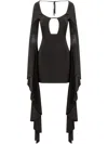Giuseppe Di Morabito Cut Out Draped Sleeves Mini Dress In Black