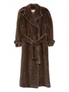Giuseppe Di Morabito Belted Double-breasted Coat In Brown