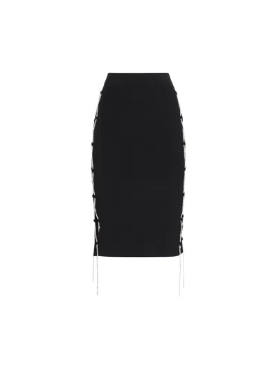 Giuseppe Di Morabito Black Cotton Blend Skirt