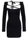 Giuseppe Di Morabito Black Jersey Dress With Chain Detail In Black