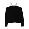 Giuseppe Di Morabito Crystal-embellished Off-shoulder Jumper In Black
