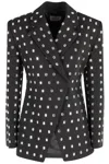 Giuseppe Di Morabito Black Rhinestone-embellished Blazer With Asymmetrical Closure In Black